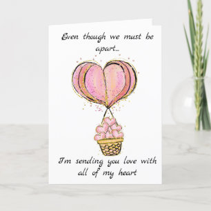 Cartes Pour Fêtes Annuelles Long Distance Love Hot Air Balloon Saint Valentin