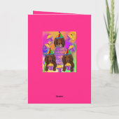 Cartes Pour Fêtes Annuelles Long Haired Dachshund (Dos)