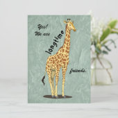 Cartes Pour Fêtes Annuelles Longtime friends - with Giraffe image (Debout devant)