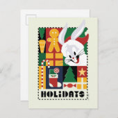 Cartes Pour Fêtes Annuelles LOONEY TUNES™ BUGS BUNNY™ Badge de vacances (Devant / Derrière)