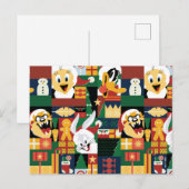 Cartes Pour Fêtes Annuelles LOONEY TUNES™Modèle de bloc de vacances (Devant / Derrière)