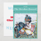 Cartes Pour Fêtes Annuelles Lord Krishna Concert ISKON (Devant / Derrière)