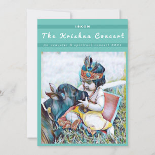 Cartes Pour Fêtes Annuelles Lord Krishna Concert ISKON