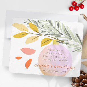 Cartes Pour Fêtes Annuelles L'ornement de neige de Noël sur le pin