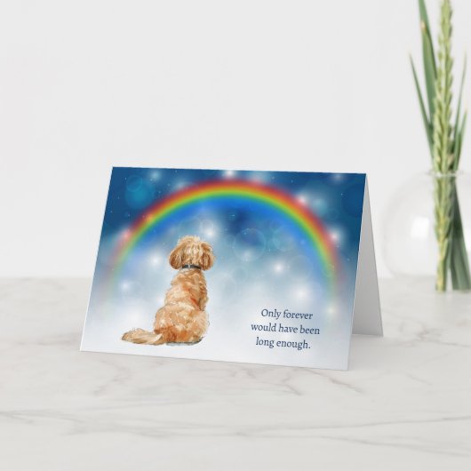 Cartes Pour Fêtes Annuelles Loss of Cavapoo Dog Night Lights Sympathy (Devant)