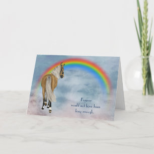 Cartes Pour Fêtes Annuelles Loss of Palomino Horse Condolence Sympathy Card