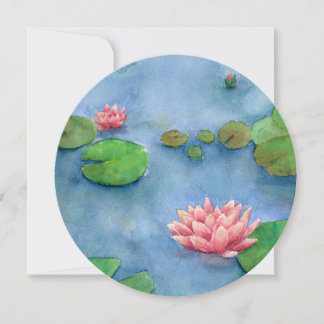 Cartes Pour Fêtes Annuelles Lotus flower watercolor