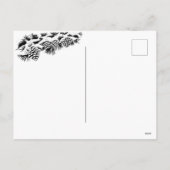 Cartes Pour Fêtes Annuelles Loup noir en colère dans la neige, hiver sauvage (Dos)