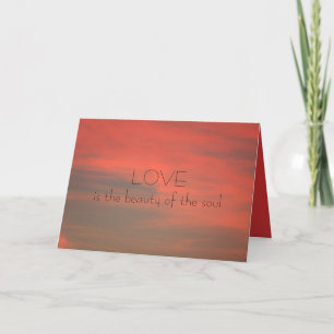 Cartes Pour Fêtes Annuelles Love Against a Red Sky Valentine Card