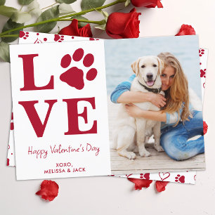 Cartes Pour Fêtes Annuelles LOVE Amoureux des chiens Personnalisé Animaux de c