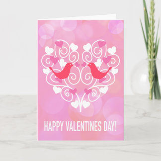 Cartes Pour Fêtes Annuelles Love Birds Valentines Day Card