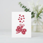 Cartes Pour Fêtes Annuelles Love Bug Valentine Postcard © 2012 M. Martz (Debout devant)