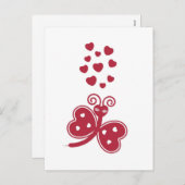 Cartes Pour Fêtes Annuelles Love Bug Valentine Postcard © 2012 M. Martz (Devant / Derrière)