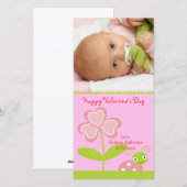 Cartes Pour Fêtes Annuelles Love BUG Valentine's Day (Devant / Derrière)