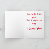 Cartes Pour Fêtes Annuelles Love Bug Valentine's Day Card (Intérieur)