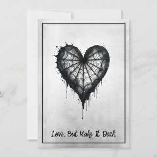 Cartes Pour Fêtes Annuelles "Love but make it Dark" - Wednesday inspired Card