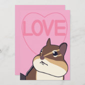 Cartes Pour Fêtes Annuelles Love chipmunk (Devant / Derrière)