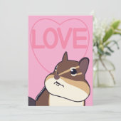 Cartes Pour Fêtes Annuelles Love chipmunk (Debout devant)