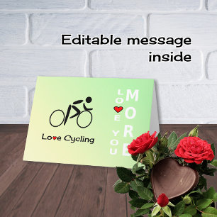 Cartes Pour Fêtes Annuelles Love Cycling Valentines Jour sports romantiques