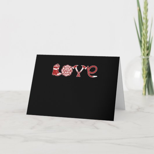 Cartes Pour Fêtes Annuelles Love Firefighter Saint-Valentin | Femme de pompier (Devant)