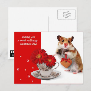 Cartes Pour Fêtes Annuelles Love. Funny Hamster Valentine