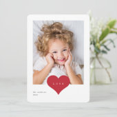 Cartes Pour Fêtes Annuelles Love Heart Photo Valentines (Debout devant)