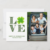 Cartes Pour Fêtes Annuelles LOVE Irish Celtic Shamrock St Patrick's Day Photo (Devant)
