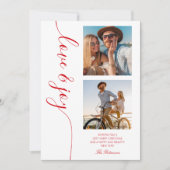 Cartes Pour Fêtes Annuelles Love & Joy Christmas Script Photo (Devant)