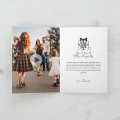 Cartes Pour Fêtes Annuelles Love & Joy Family Photos QR Code Video Message (Intérieur)