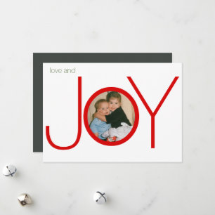 Cartes Pour Fêtes Annuelles Love & Joy Joyeux Noël Photo