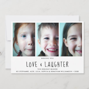Cartes Pour Fêtes Annuelles Love Laughter Happy Holidays Modern Photo Collage