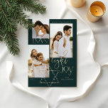 Cartes Pour Fêtes Annuelles Love Light Joy Star David Hanoukka Photo Collage<br><div class="desc">Elegant Hanoukka trois photo-collage carte avec un élégant design de typographie "Love Joy Light" en faux or. Des étoiles dorées brillantes créent l'étoile de David. Oeuvre de Moodthology Papery.</div>