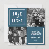 Cartes Pour Fêtes Annuelles Love & Light Modern Hanoukka Photo (Devant)