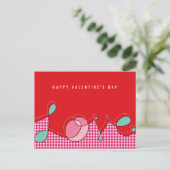 Cartes Pour Fêtes Annuelles Love Loop Calligraphy Plaid Checks Valentine's Day (Debout devant)