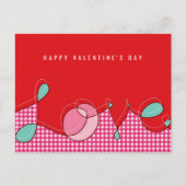 Cartes Pour Fêtes Annuelles Love Loop Calligraphy Plaid Checks Valentine's Day (Devant)