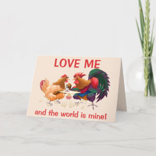 Cartes Pour Fêtes Annuelles Love Me and the World is Mine T-Shirt