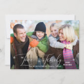 Cartes Pour Fêtes Annuelles Love of Family Snowflake Typographie Photo (Devant)
