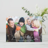 Cartes Pour Fêtes Annuelles Love of Family Snowflake Typographie Photo (Debout devant)