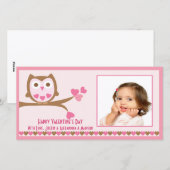 Cartes Pour Fêtes Annuelles Love Owl Saint Valentin (Devant / Derrière)