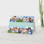 Cartes Pour Fêtes Annuelles Love Peace Joy Calligraphy Modern 6 Photo Collage (Devant)