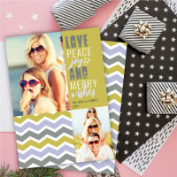 Love Peace Joy Et Joyeux Voeux Chevron Mod Photo