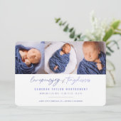 Cartes Pour Fêtes Annuelles Love Peace Joy Tiny Kisses 1er Noël de bébé (Debout devant)