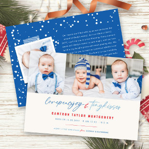 Cartes Pour Fêtes Annuelles Love Peace Joy Tiny Kisses 1er Noël de bébé