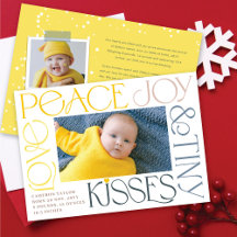 Love Peace Joy Tiny Kisses 1er Noël de bébé