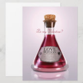 Cartes Pour Fêtes Annuelles Love Potion - Be My Valentines (Devant / Derrière)