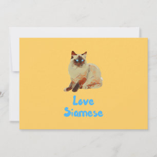 Cartes Pour Fêtes Annuelles Love Siamese Cats