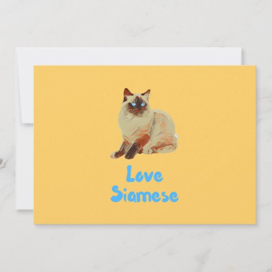 Cartes Pour Fêtes Annuelles Love Siamese Cats (Devant)