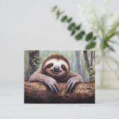 Cartes Pour Fêtes Annuelles Love Sloths (Debout devant)