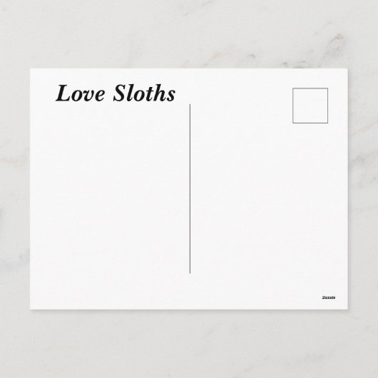 Cartes Pour Fêtes Annuelles Love Sloths (Dos)
