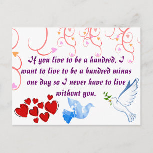 Cartes Pour Fêtes Annuelles Love Valentine Mariage épouse mari la paix Destiné